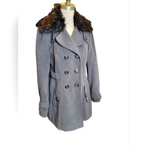 Worthington Double Breasted Shearling Coat- Size M
